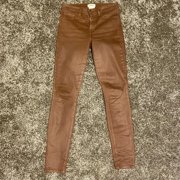 L'AGENCE MARGUERITE SKINNY DARK MOCHA COATED - Picture 2 of 9